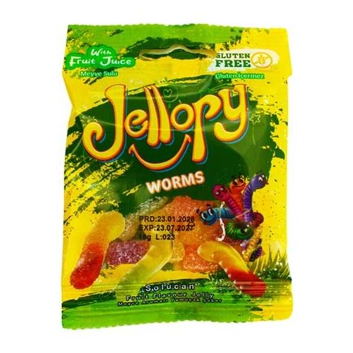 JELLOPY WORMS JELİBON 20 GR. 24 ADET
