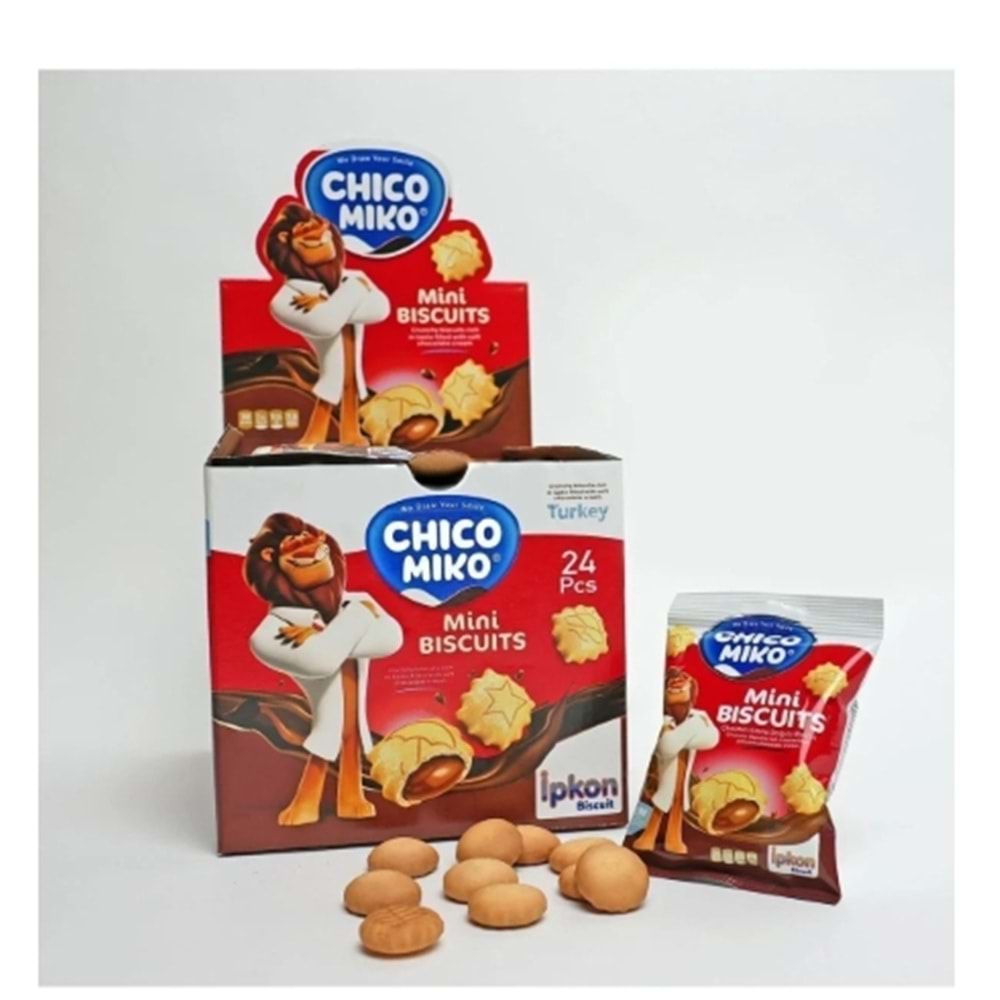 Mini BISUITS (YENİ) Çikolatalı Krema Dolgulu Bisküvi (30 GR*24ADET)