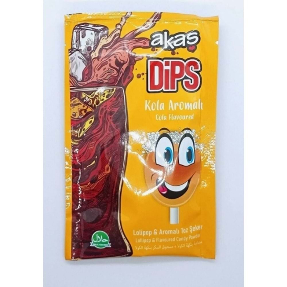 AKAŞ DİPS EKŞİLİ TOZ BANDIRMALI LOLİPOP ŞEKER 36 ADET