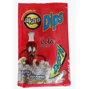 AKAŞ DİPS EKŞİLİ TOZ BANDIRMALI LOLİPOP ŞEKER 36 ADET
