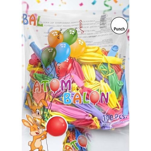 Atom ipli Punch Balon 100 adet