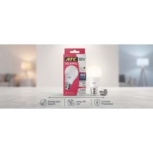 ATC 10W LED Ampul – Beyaz Işık (E27 Duy) 10 Adet